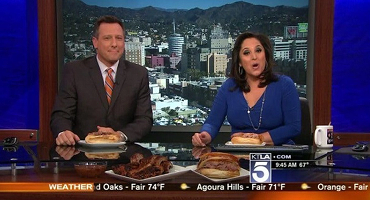Chris Burrous and Lynette Romero (Credit: YouTube/KTLA)
