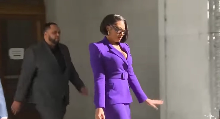 Megan Thee Stallion Leaves Court. (Credit: YouTube/ABC 7 Chicago)