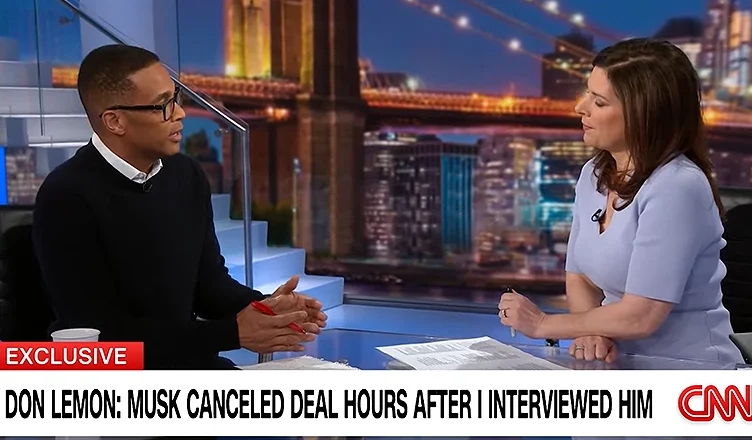 Don Lemon returned to CNN on Wednesday, March 13, for an interview with Erin Burnett. (Credit: YouTube/CNN)