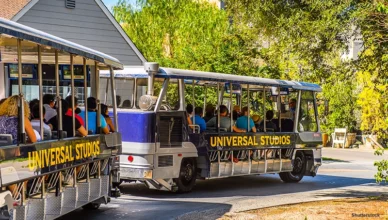 LOS ANGELES, USA - SEP 27, 2015: Medieval buildings for the Moster movies at the Hollywood Universal Studios. Universal Pictures Inc was created on June 10, 1912. (Credit: Shutterstock)