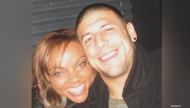 Shayanna Jenkins and Aaron Hernandez are shown in an Instagram post.