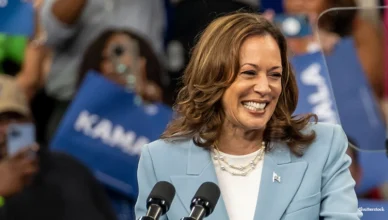Vice President Kamala Harris campaigning in Atlanta, USA, July 30, 2024. Photo by Phil Mistry/Shutterstock