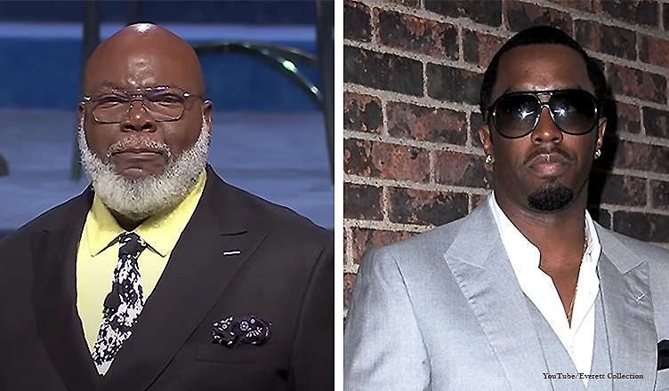 Bishop TD Jakes and Sean "Diddy" Combs. (Credit: YouTube and Everett Collection)