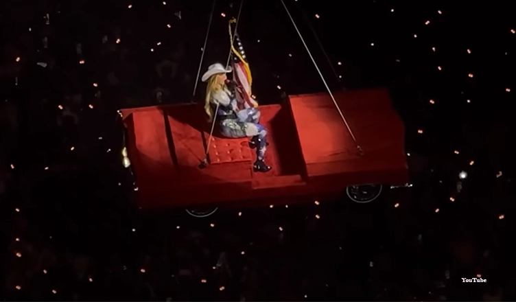 A rep for Beyoncé said no one was injured during a prop car malfunction at a concert in Houston on Saturday, June 28, 2025. (Credit: YouTube)