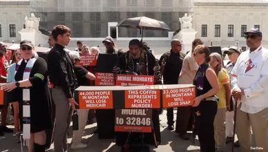 Led by Bishop William J. Barber II, protesters gathered outside the Capitol in Washington Monday, June 30, to speak out against Trump's Big Beautiful Bill. (Credit: YouTube)