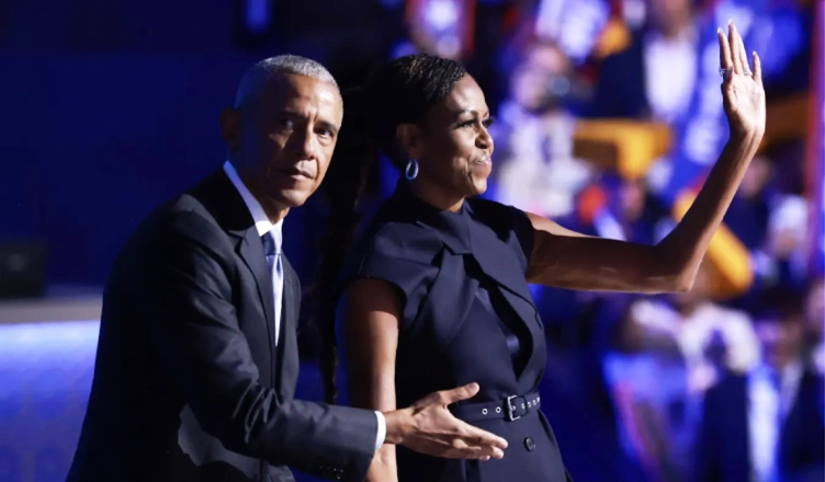 Barack Obama and Michelle Obama on Chicago, Illinois USA - 08-20-2024: Democratic National Convention Chicago, United Center DNC 2024 (Credit: YouTube)