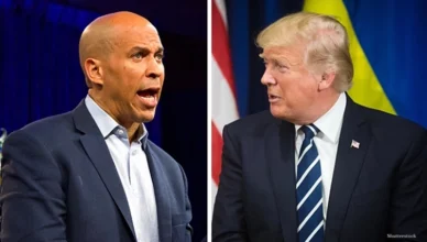 Cory Booker and Donald Trump (Credit: Shutterstock)