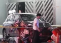 A driver plowed into a crowd outside a nightclub in East Hollywood, California on Saturday, July 19, 2025. (Credit: YouTube/KTLA-TV)
