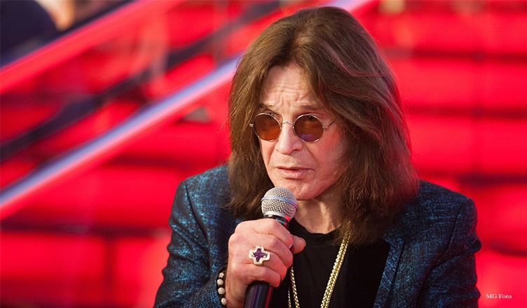 MOSCOW, RUSSIA - MAY 17, 2018: Ozzy Osborne British rock musician during signing ceremony of his name star in the Vegas Crocus City mall. The star will be installed in Alley of Glory at Vegas Crocus City mall. — Photo by MG Foto/Deposit Photos