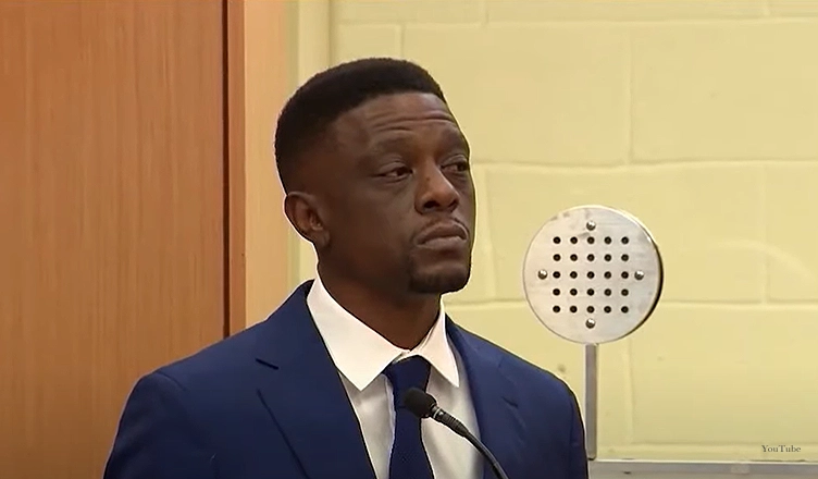 Rapper Boosie Badazz attends a court appearance in San Diego. (Credit: YouTube)