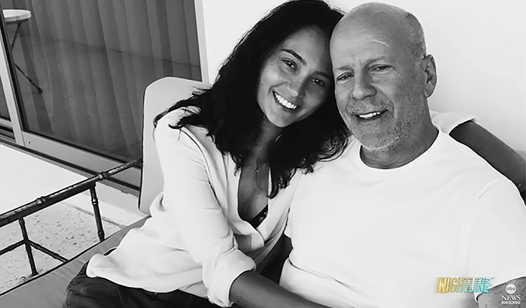 Bruce Willis and Emmy Heming Willis (Credit: YouTube/ABC News)