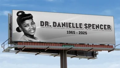 A billboard in Virginia celebrates the life for former child star Danielle Spencer. (Credit: Instagram/@jeremypeltthegriot)
