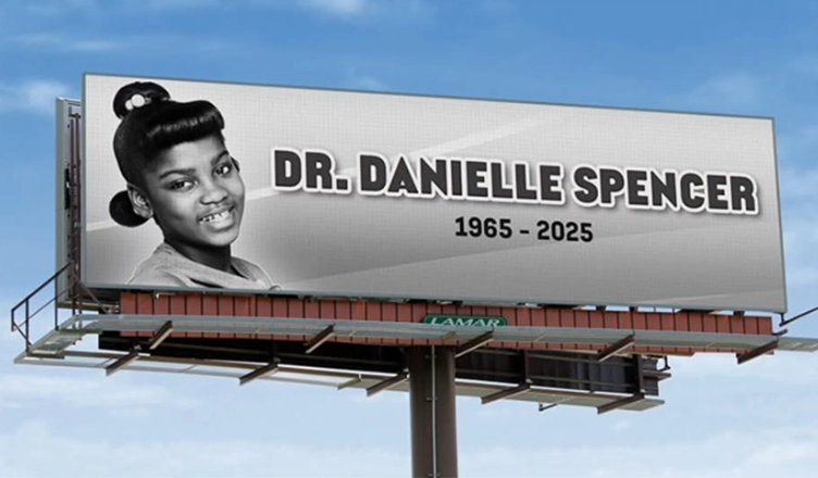 A billboard in Virginia celebrates the life for former child star Danielle Spencer. (Credit: Instagram/@jeremypeltthegriot)