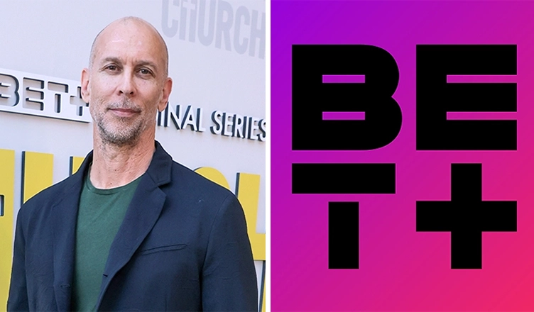 Jason Harvey, EVP & GM of BET+ attends the "Churchy" Los Angeles Premiere at Linwood Dunn Theater on August 19, 2025 in Los Angeles and BET+ Logo (Credit: Robin L Marshall/Getty Images for BET+ and BET+)