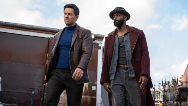 Parker (Mark Wahlberg) and Grofield (LaKeith Stanfield) in PLAY DIRTY. (Credit: Jasin Boland/Prime Video)