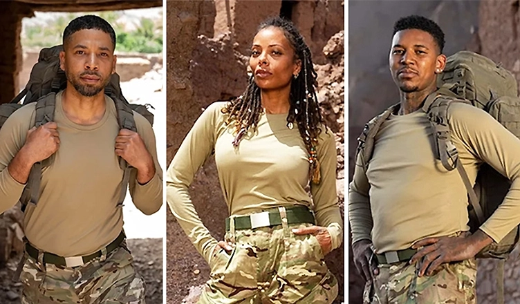 (L-R) Jussie Smollett, Eva Marcille, Nick Young join season 4 of Special Forces World's Toughest Test (Credit: Fox)