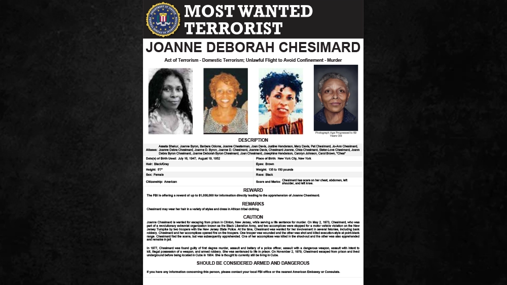 Assata Shakur Wanted Poster (Credit: FBI)