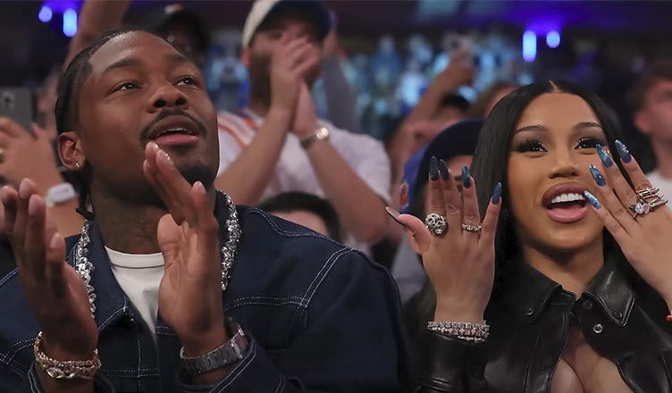 Cardi B and Stefon Diggs (Credit: YouTube)