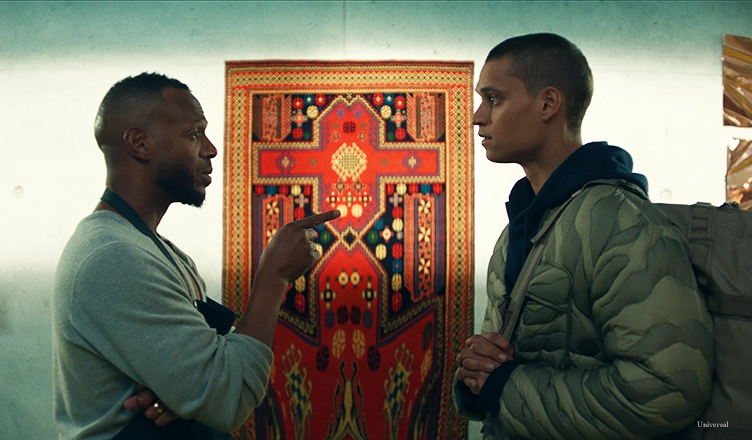 Marlon Wayans and Tyriq Withers in HIM, directed by Justin Tipping. (Credit: Universal Pictures)