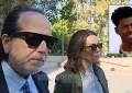 An inset of rapper Lil Nas X and Attorneys Drew Findling and Christy O'Connor outside the courthouse in Van Nuys, California on Monday, Sept. 15, 2025 (Credit: Image Press Agency and Urban Hollywood 411)