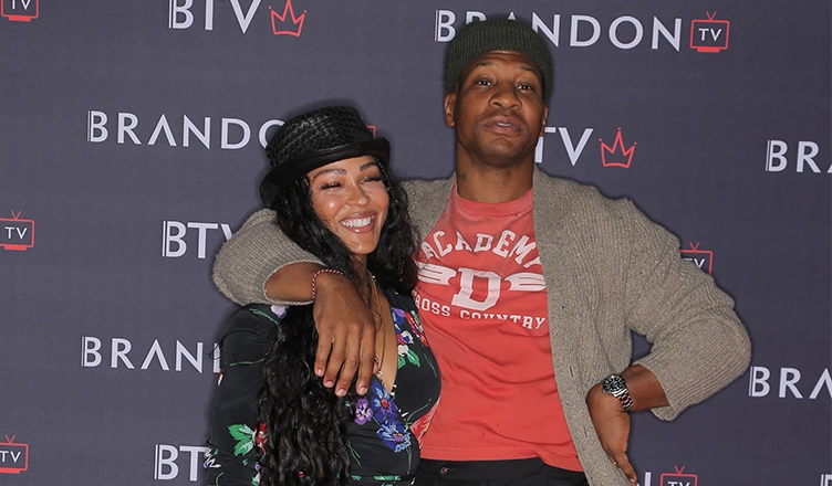 Meagan Good And Jonathan Majors attend the Brandon Studios Fall Preview in Burbank, California on Saturday, Sept. 27, 2025 (Credit: Wahb Photography)