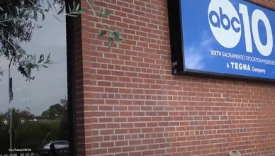 Shots were fired at ABC10 Sacramento on Sept. 19, 2025, after Jimmy Kimmel Suspension. (Credit: YouTube/KXTV ABC10)