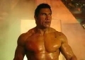 The Smashing Machine stars Dwayne Johnson aka The Rock (Credit: A24)