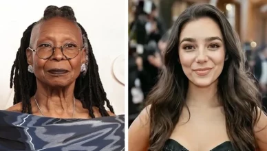 Whoopi Goldberg and AI Actress Tilly Norwood (Credit: The Academy and Instagram)