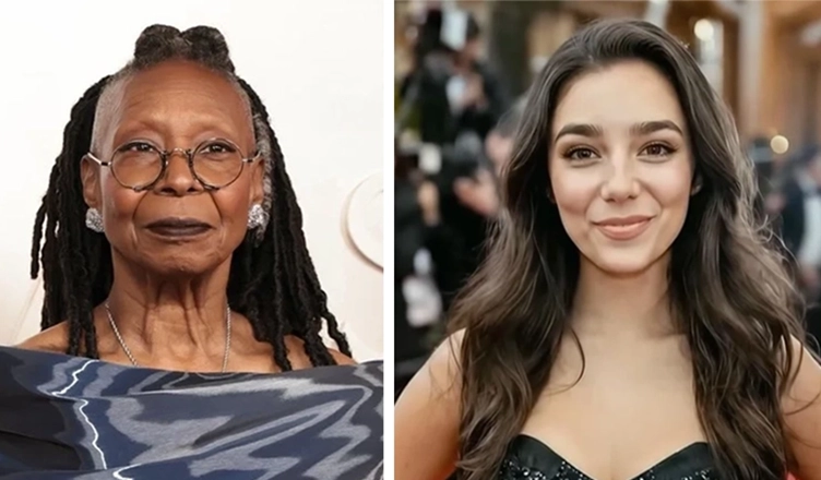 Whoopi Goldberg and AI Actress Tilly Norwood (Credit: The Academy and Instagram)