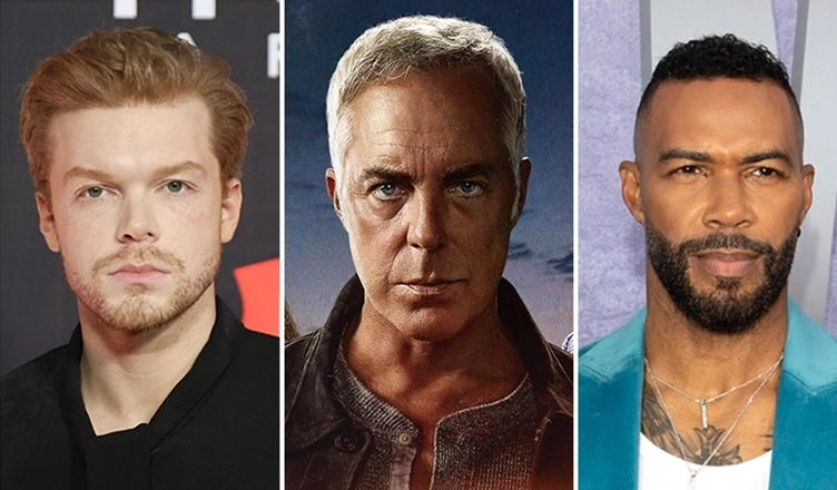 Cameron Monaghan and Omari Hardwick will star on MGM+ series "Bosch: Start of Watch" (L-R: Cameron Monaghan, Bosch actor Titus Welliver and Omari Hardwick/Credit: Shutterstock and Prime Video)