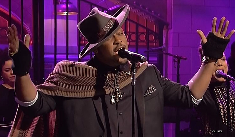 D'Angelo performed on Saturday Night Live on January 31, 2015. (Credit: NBC)