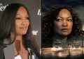 Garcelle Beauvais on the red carpet Oct. 16, 2025 and the poster for "Taken at a Truck Stop: A Black Girl Missing Movie. (Credit: Urban Hollywood 411 and Lifetime)