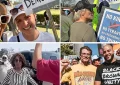 (Clockwise L-R) Kerry Washington, Jon Bon Jovi, Pedro Pascal and Rep. Maxine Waters join 'No Kings' protests (Screen grabs from Instagram, Facebook and YouTube)
