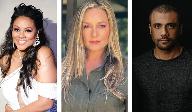 Shopping Cart Killer cast and director (L-R) Lela Rochon, Elisabeth Rohm, Jarod Joseph. (Credit: Lifetime)