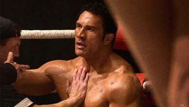 Dwayne "The Rock" Johnson leads the cast of "The Smashing Machine." (Credit: A24)