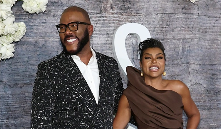 Tyler Perry and Taraji P Henson attend the premiere of Netflix movie Straw on on Tuesday, June 3 at The Plaza in New York City. (Credit: Netflix)