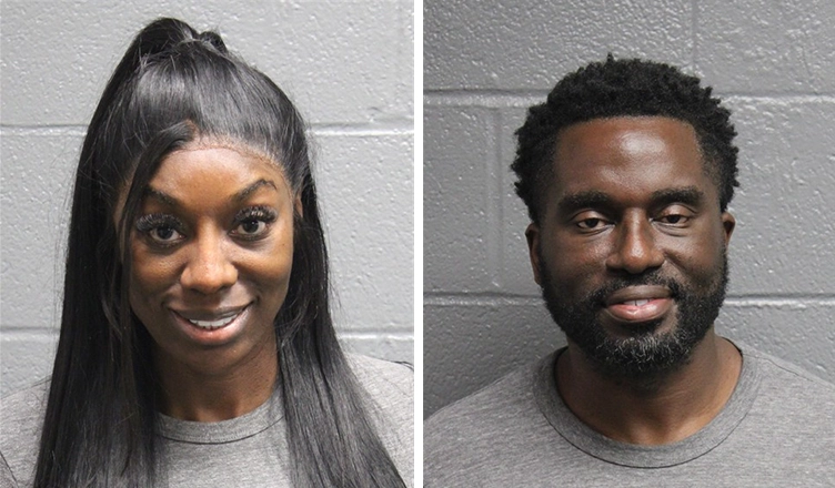 Wendy Osefo and Eddie Osefo are shown in booking photos. (Credit: Carroll County Sheriff's Office)