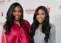 LOS ANGELES, CALIFORNIA - NOVEMBER 10: (L-R) Sy’Rai Smith and Brandy Norwood attend Lifetime's "Christmas Everyday" screening event at Fox Lot Little Theater on November 10, 2025 in Los Angeles, California. (Photo by Randy Shropshire/Getty Images for Lifetime)