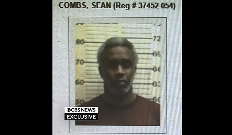 Intake photo of Sean "Diddy" Combs taken at FCI Fort Dix. (Credit: CBS News)