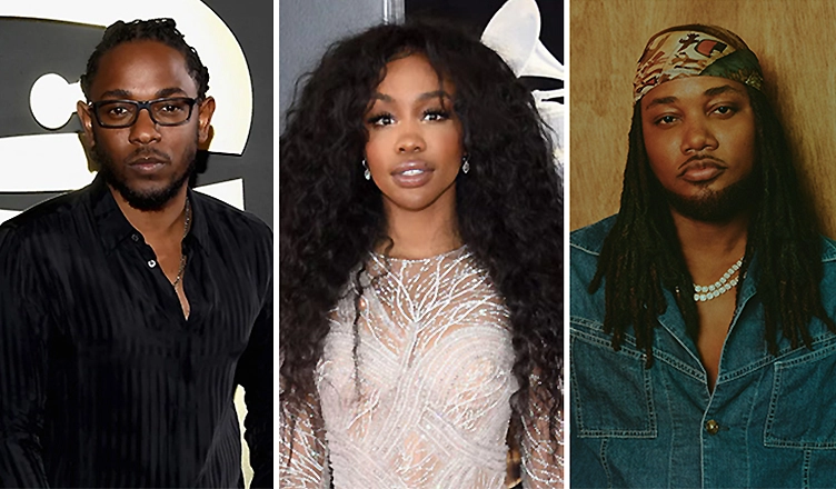 Kendrick Lamar, SZA and Leon Thomas each picked up multiple Grammy Awards nominations on Friday, Nov. 7, 2025. (Credit: Deposit Photos, Shutterstock, Raymond Alva)