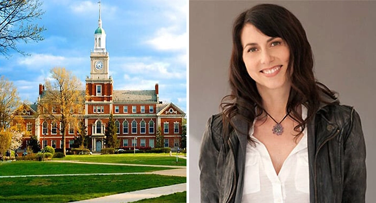 Howard University Campus and MacKenzie Scott (Credit: Howard University/Elena Seibert)