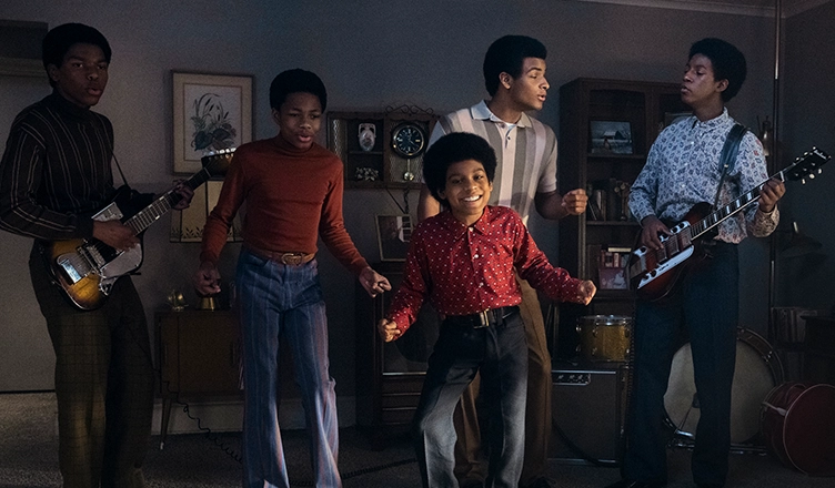 A scene from Michael Jackson biopic Michael, shows a fictional version of The Jackson 5 (Credit: Glen Wilson/Lionsgate)