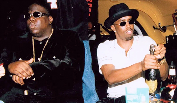 Christopher Wallace a.k.a. Notorious B.I.G. and Sean Combs (Credit: Netflix)