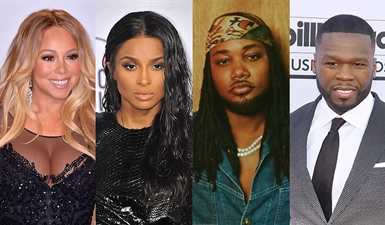 Dick Clark's New Year's Rockin' Eve with Ryan Seacrest 2026 talent lineup includes Mariah Carey, Ciara, Leon Thomas and 50 Cent. (Credit: Shutterstock and handout)