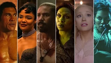 2026 Golden Globes nominees include (L-R) Dwayne Johnson, Tessa Thompson, Michael B. Jordan, Cynthia Erivo, Ariana Grande, Teyana Taylor.