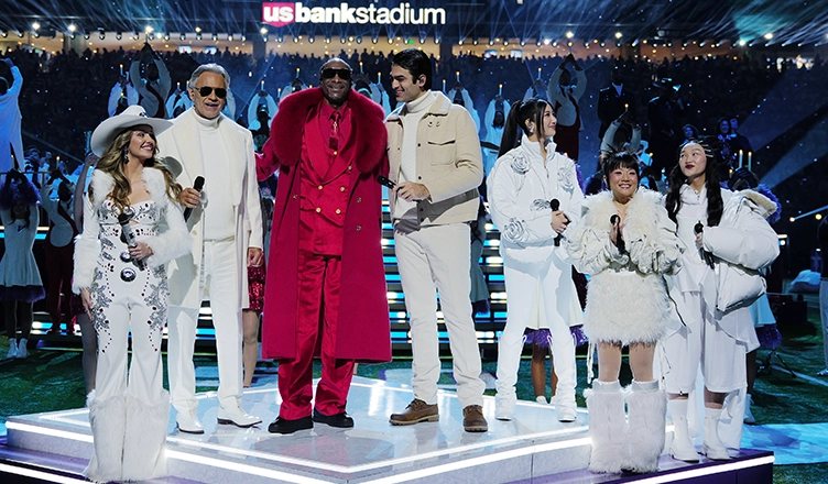 NFL Christmas Day Halftime Show Finale on Dec. 25, 2025. (Credit: Netflix)