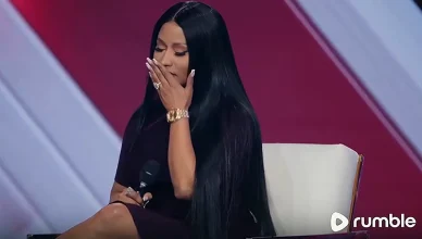 Nicki Minaj was a surprise guest at a Turning Point USA event on Sunday, Dec. 21, 2025. (Credit: Rumble/TPUSA)