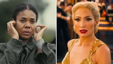 Regina Hall in One Battle After Another and Jennifer Lopez in Kiss of the Spider Woman (Credit: Warner Bros. and Roadside Attractions/Lionsgate)