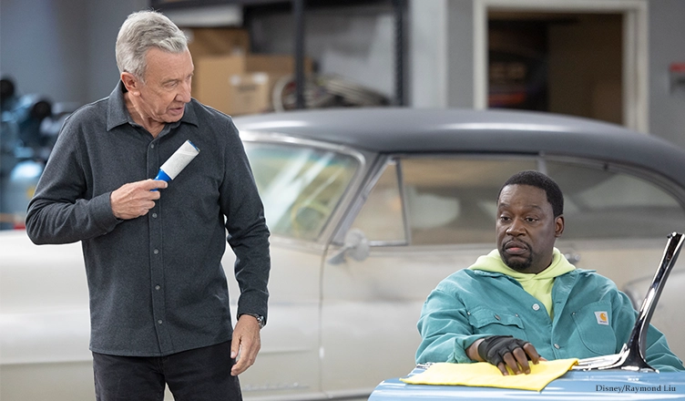 Tim Allen and Daryl “Chill” Mitchell on "Shifting Gears" season 2 (Credit: Disney/Raymond Liu)