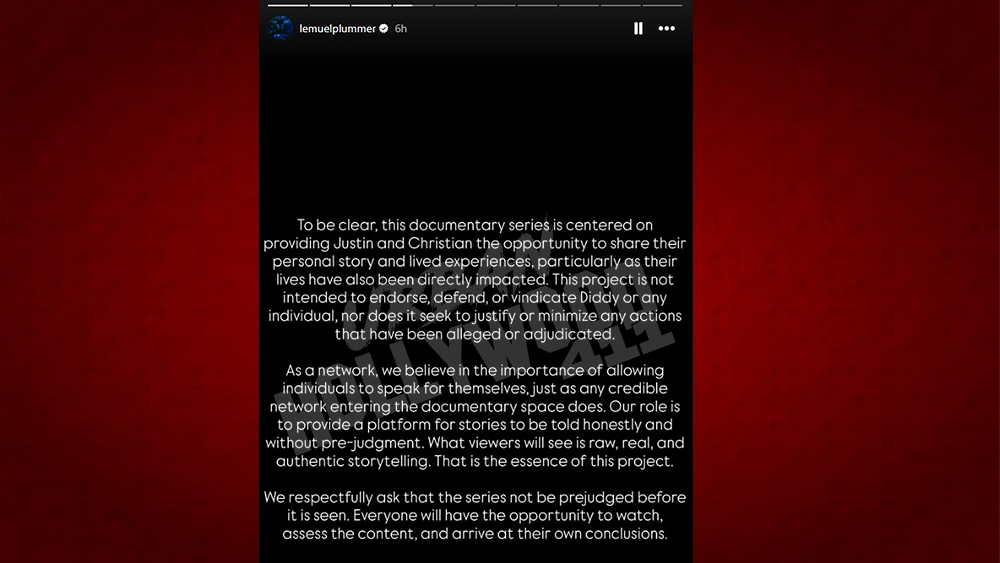 Zeus Network Statement on Combs Docuseries